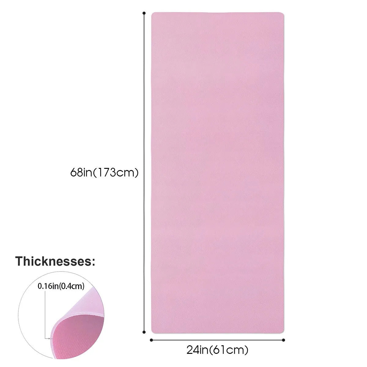 Portable EVA foam home yoga mat for nap and dance, 175x61cm, black colour option