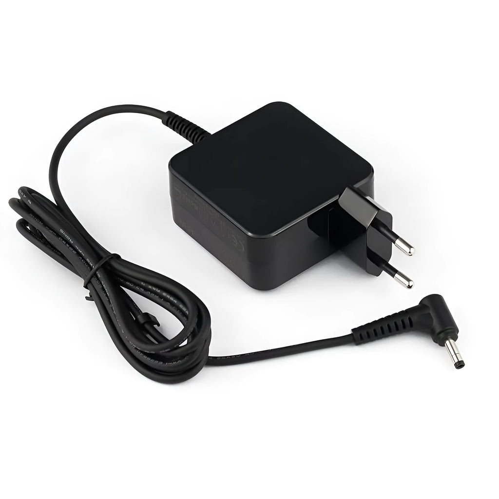 Black 45W laptop power adapter with American DC connector and charging cable
