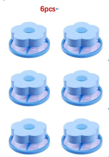 Float Filter for Washing Machine Hair Remover with flower design in various colours