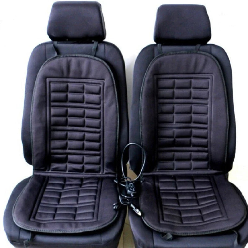 Adjustable car heating cushion with temperature control for back pain relief and warmth