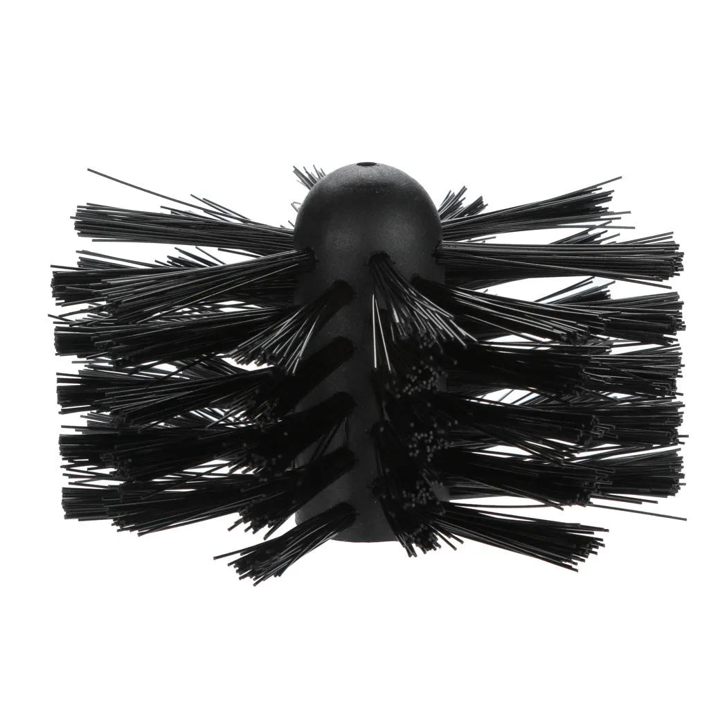 Flexible pole chimney cleaning brush with nylon brush head, extends to 600mm for dryer vent and duct cleaning.