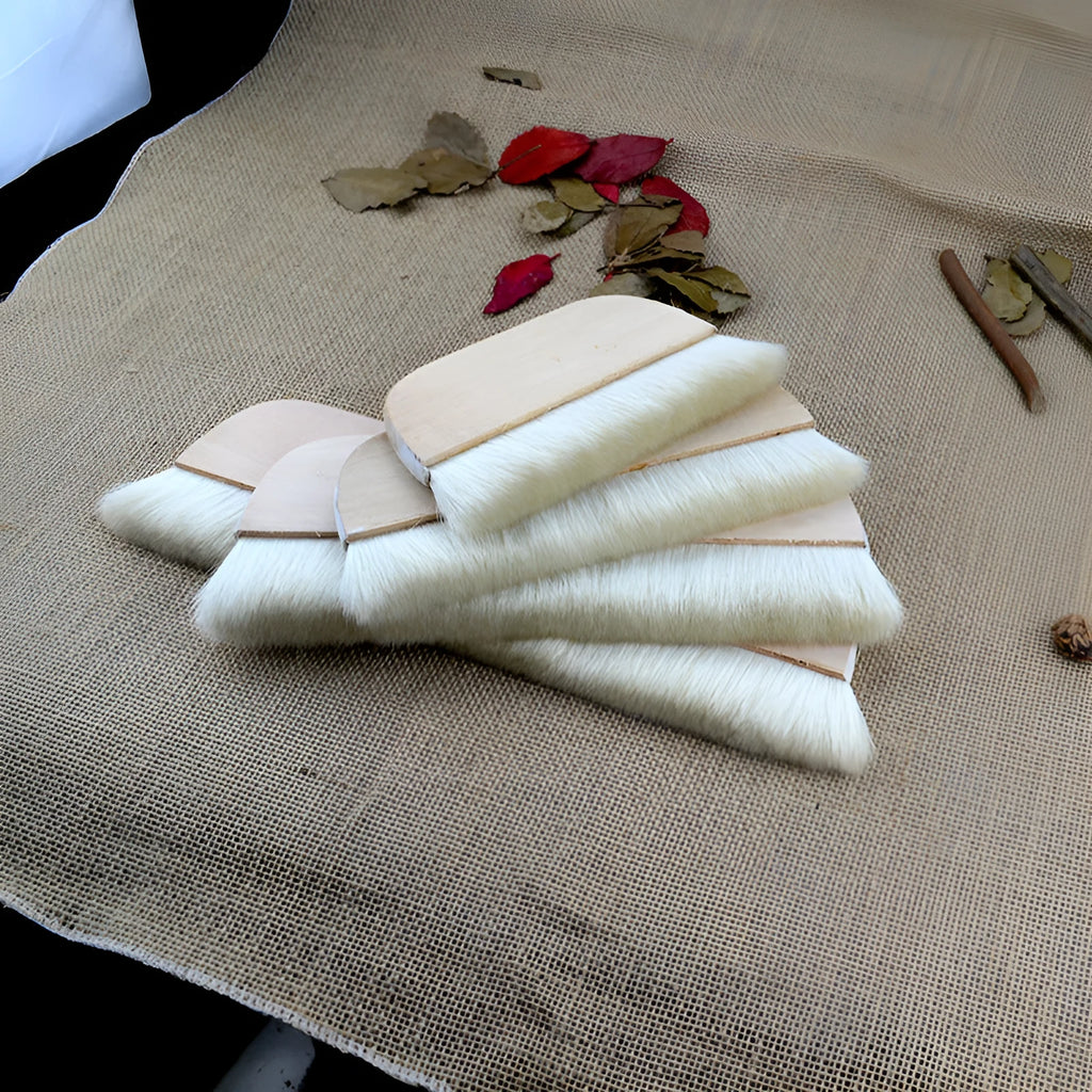 Wool art mounting brush for paint paste board shading in multiple sizes