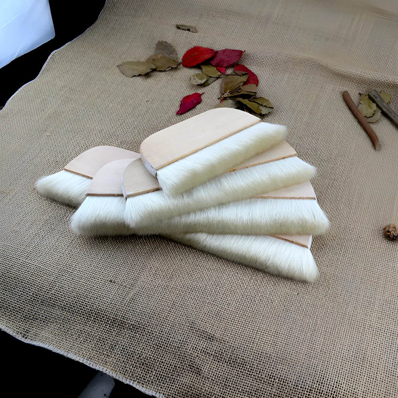 Wool art mounting brush for paint paste board shading in multiple sizes