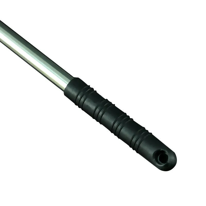Fish tank cleaning brush with double-sided sponge and long stainless steel handle on a white background