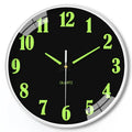 20cm diameter luminous modern wall clock with plastic construction in multiple colour options