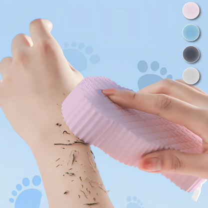 3D fish scale pattern bath sponge for gentle exfoliation and dead skin removal