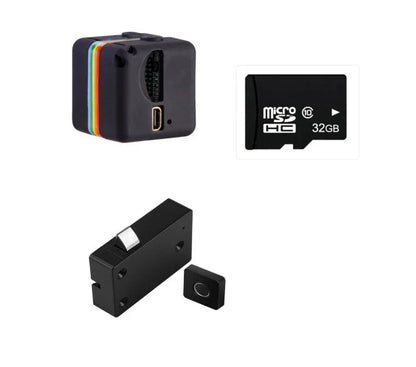 Intelligent electric fingerprint furniture lock for cabinets and drawers in black