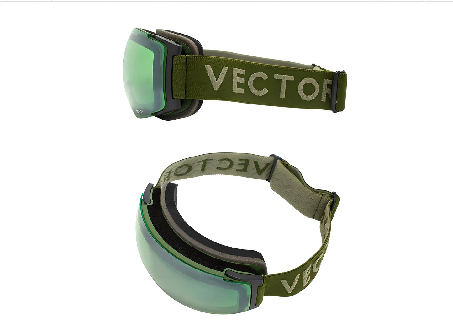 Compass blue ski goggles with double-layer anti-fog spherical lenses and magnetic attachments for men and women