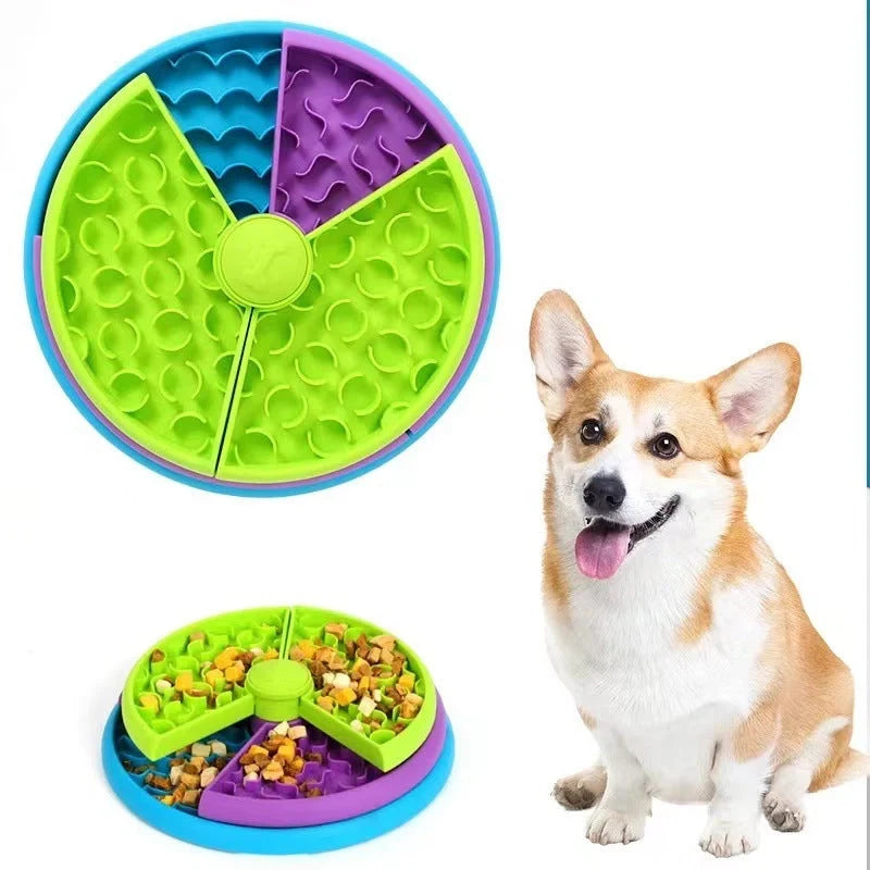 3-layer rotating puzzle pet slow feeder for cats and dogs