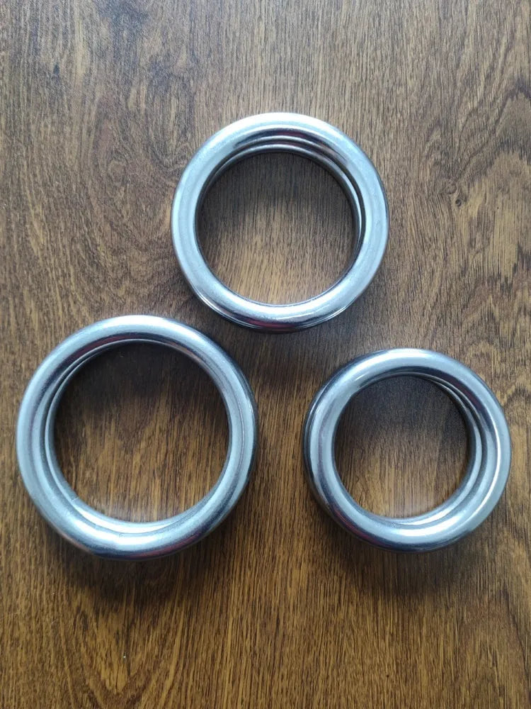 Wing Chun carbon steel training ring in three sizes for martial arts hand conditioning
