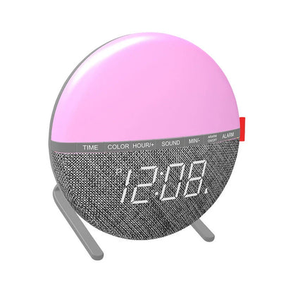 Wake-up light alarm clock with night light and sleep music functions