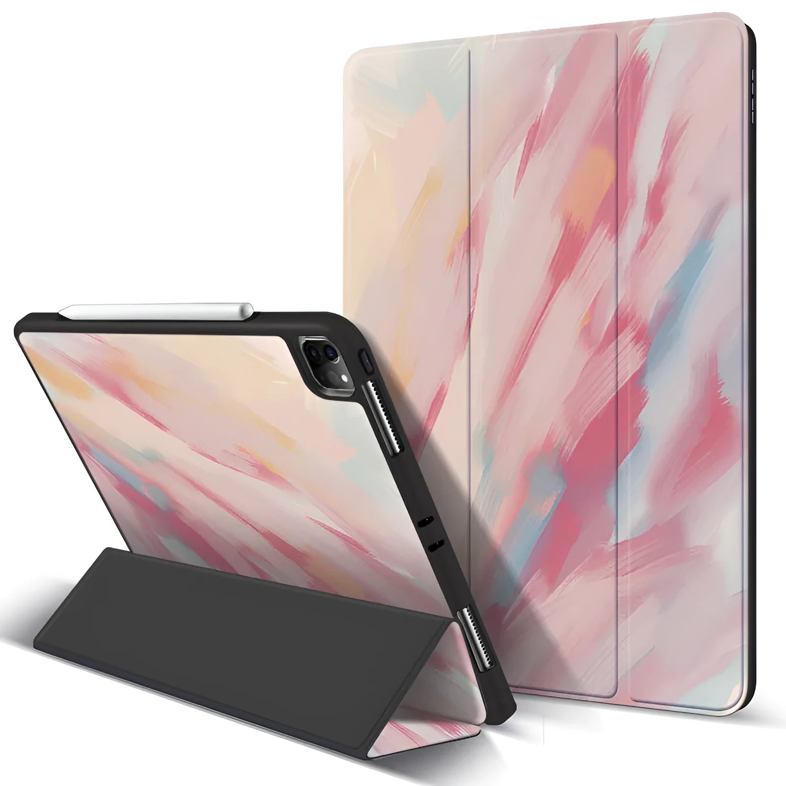 iPad Pro anti-drop protective cover with magnetic pen slot, simple style, compatible with 11 and 12.9 inch models