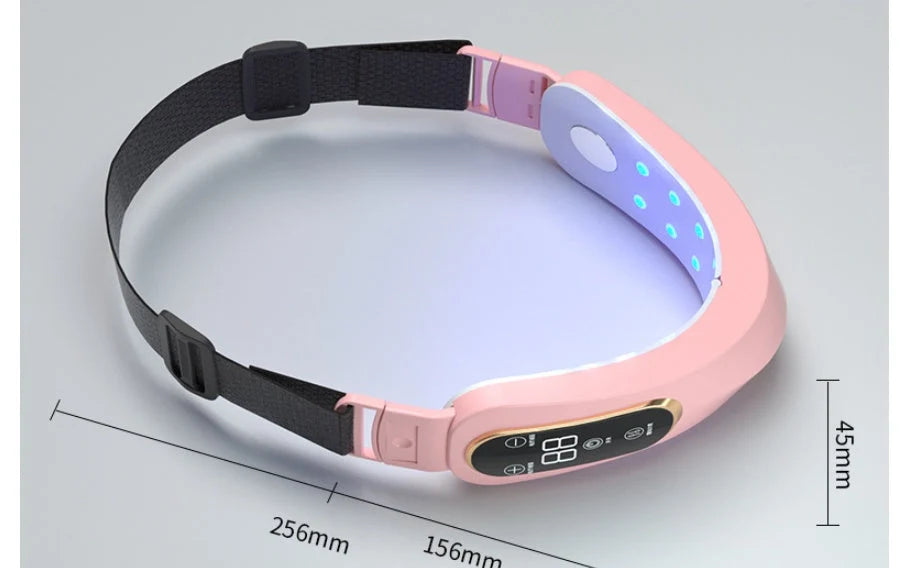 Microcurrent Face Massager with EMS and LED Photon Therapy in pink and white