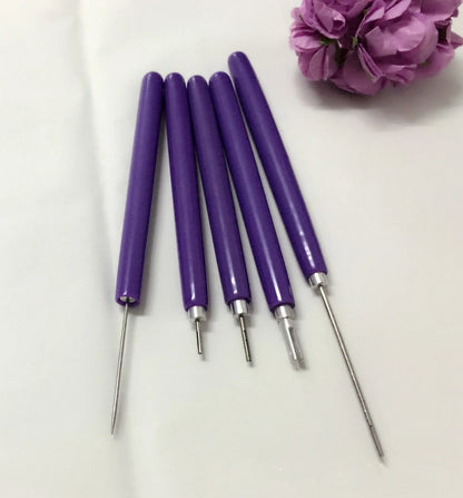 Quilling paper roll pen set with long and short needles for precision crafting