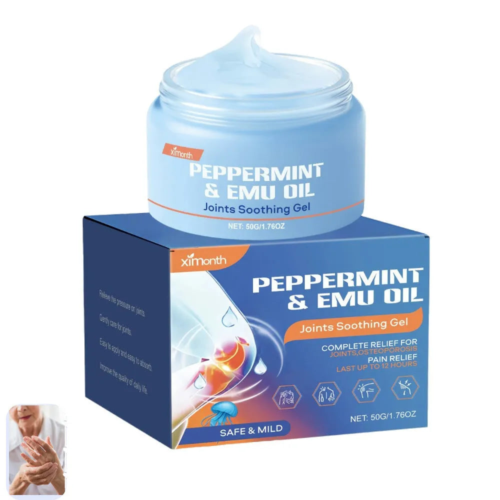 50g Joint Soothing Gel tube with menthol, mint leaf and emu oil for topical muscle and joint application