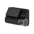 4K intelligent tachograph black front windscreen camera with 140 degree wide angle lens mounted in car