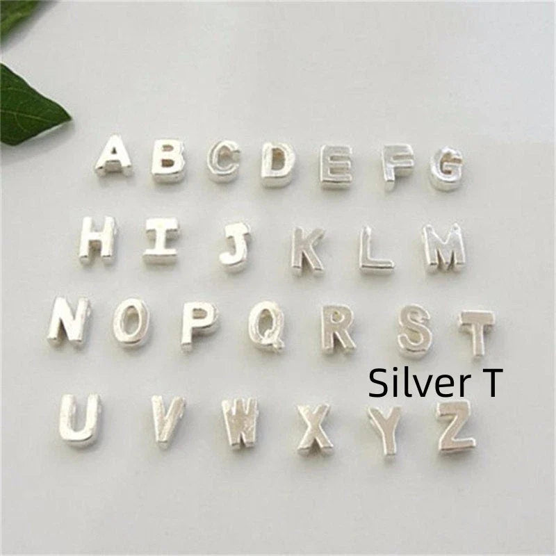 Peach Heart Shaped Letter Necklace in gold and silver finishes with alloy pendant