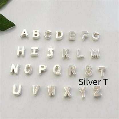 Peach Heart Shaped Letter Necklace in gold and silver finishes with alloy pendant