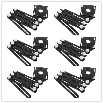 Aluminum alloy six-folding multi-angle measuring ruler for precise tile and flooring layouts