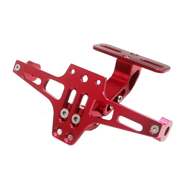 Aluminium alloy adjustable license plate holder bracket with light in silver finish