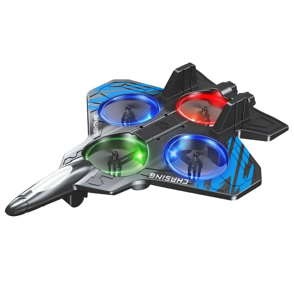 E72 foam remote control toy aircraft in red with gesture recognition feature for indoor children's play