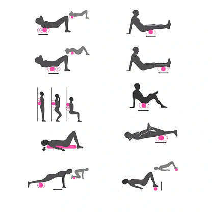 Blue EVA yoga foam roller 30cm long with massage points for muscle recovery