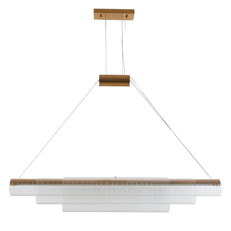 Modern minimalist pendant lamp with iron and glass construction in three size options