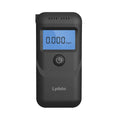Black household alcohol tester breathalyser with digital display for breath alcohol detection