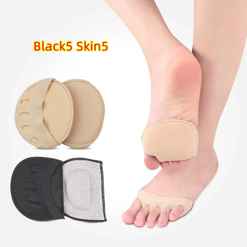 Invisible five finger socks with forefoot cushion pads for foot pain relief