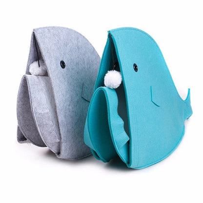 Foldable Felt Pet Nest in grey and blue, eco-friendly and washable pet bed