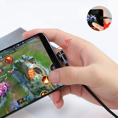 360 Degree Magnetic Charging Cable with LED indicator for fast charging and data transfer