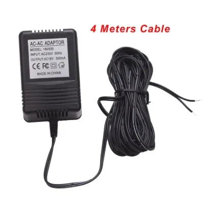 External power adapter for video doorbell AC18V 500MA with UK plug and overload protection