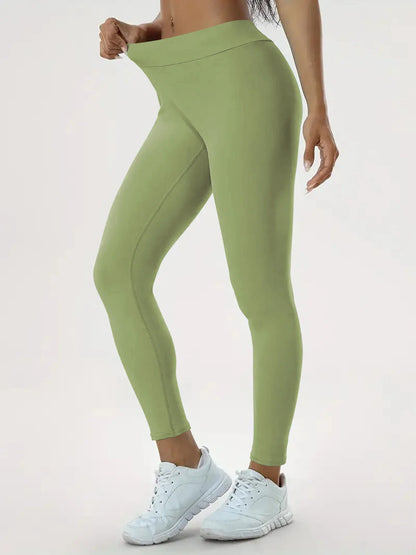 Women's high-waisted yoga pants in stylish colors and sizes for a flattering, comfortable fitness look.