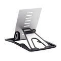 Black card phone holder with lazy bracket design for desktop phone viewing and card storage
