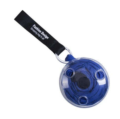 Disc folding portable shopping bag in vibrant colours, compact and eco-friendly