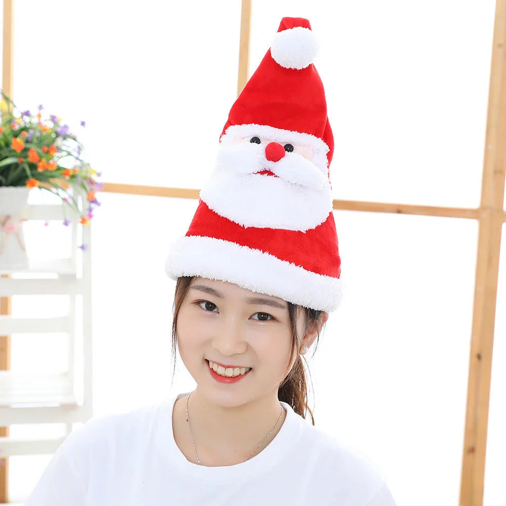 Electric Christmas Hat with colourful lights and song features, perfect for festive celebrations