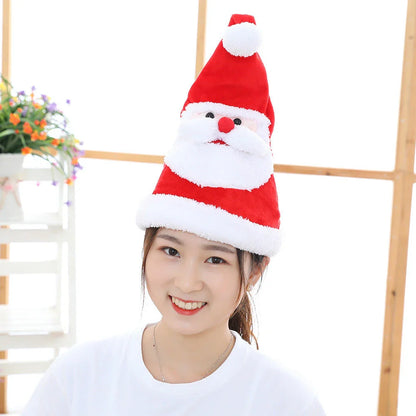Electric Christmas Hat with colourful lights and song features, perfect for festive celebrations