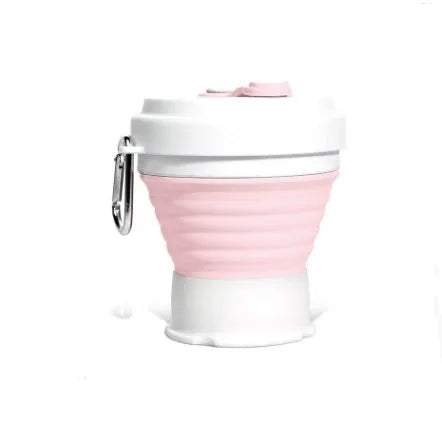 Blue silicone quick refrigeration pinch cup with double-layer walls for cooling drinks.