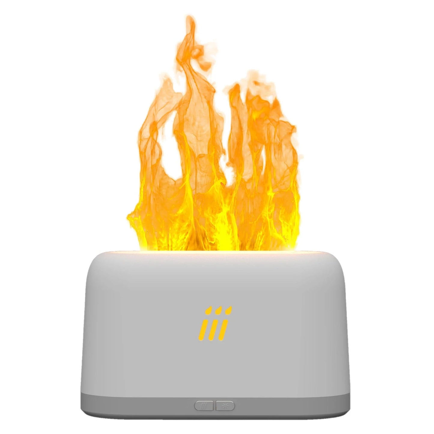 Ultrasonic Flame Aroma Diffuser with LED mood lighting and essential oil mist