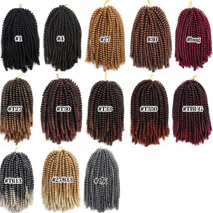 110g chemical fibre hair extensions showing 20.32cm length and colour options