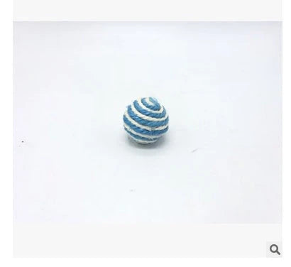 Handmade wooden cat stick toy with hemp feather rope and bell for playful cats