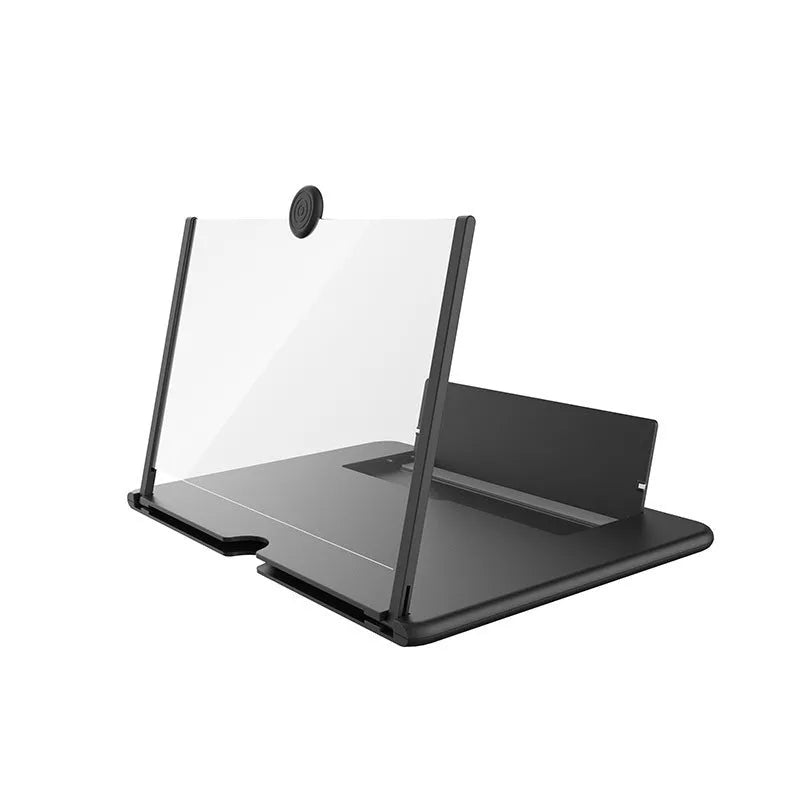 12 inch mobile phone screen amplifier in black with Phoenix lens and stand holder
