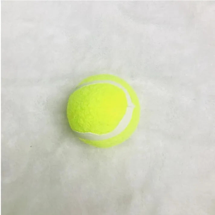 64mm non-toxic rubber and felt dog molar tennis ball toy for chewing and fetching