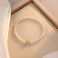 Natural Hetian jade white agate women's bracelet with fixed 15cm length
