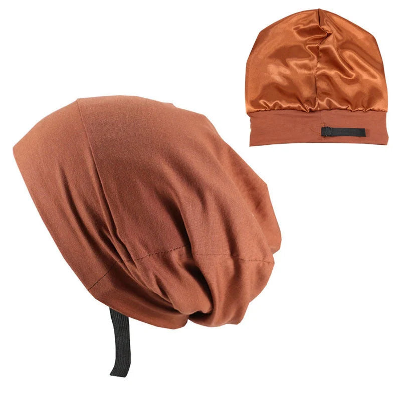 Adjustable men's satin lined hood in various colours for spring and autumn wear