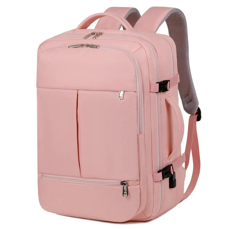 Premium backpack with multiple pockets and zippers, suitable for business professionals and travelers