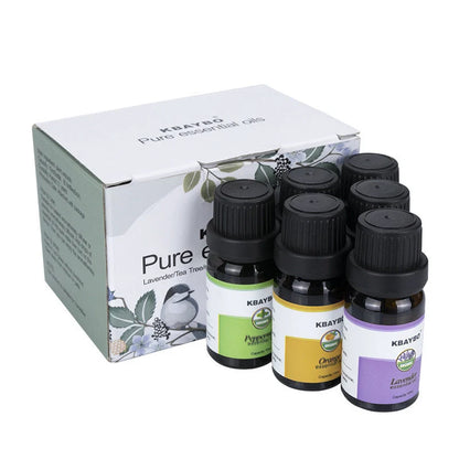 Premium Essential Oils Kit with six varieties including Lavender and Peppermint for natural wellbeing