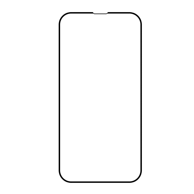 Tempered glass screen protector for iPhone 15 in black colour with HD anti-fingerprint coating
