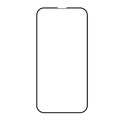 Tempered glass screen protector for iPhone 15 in black colour with HD anti-fingerprint coating