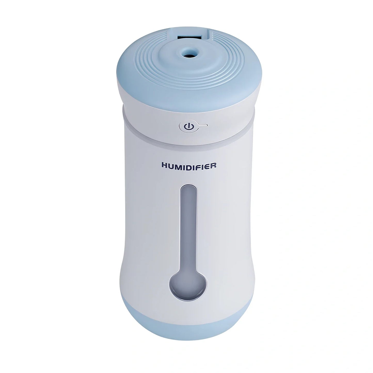 Creative car air purifier humidifier in pink, 7.6x7.6x17cm size with 300ml bottle and USB cable